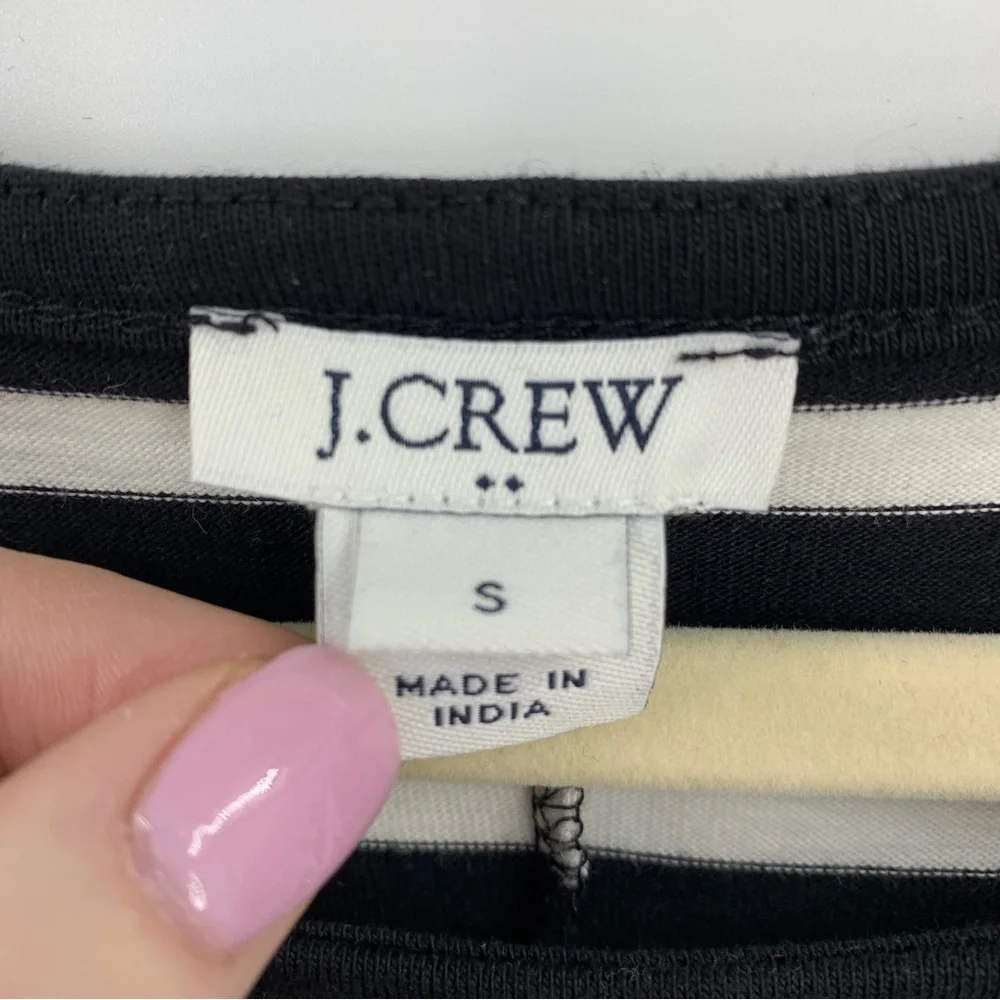 J. Crew Ruffle Sleeve Striped Shift Dress Sz S - Picture 8 of 12
